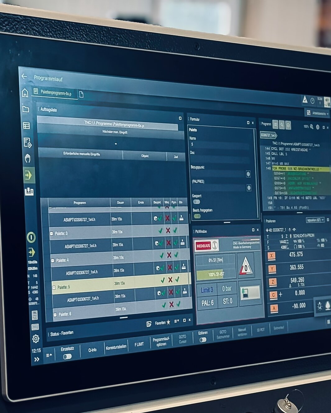 CNC-Programmieroberfläche