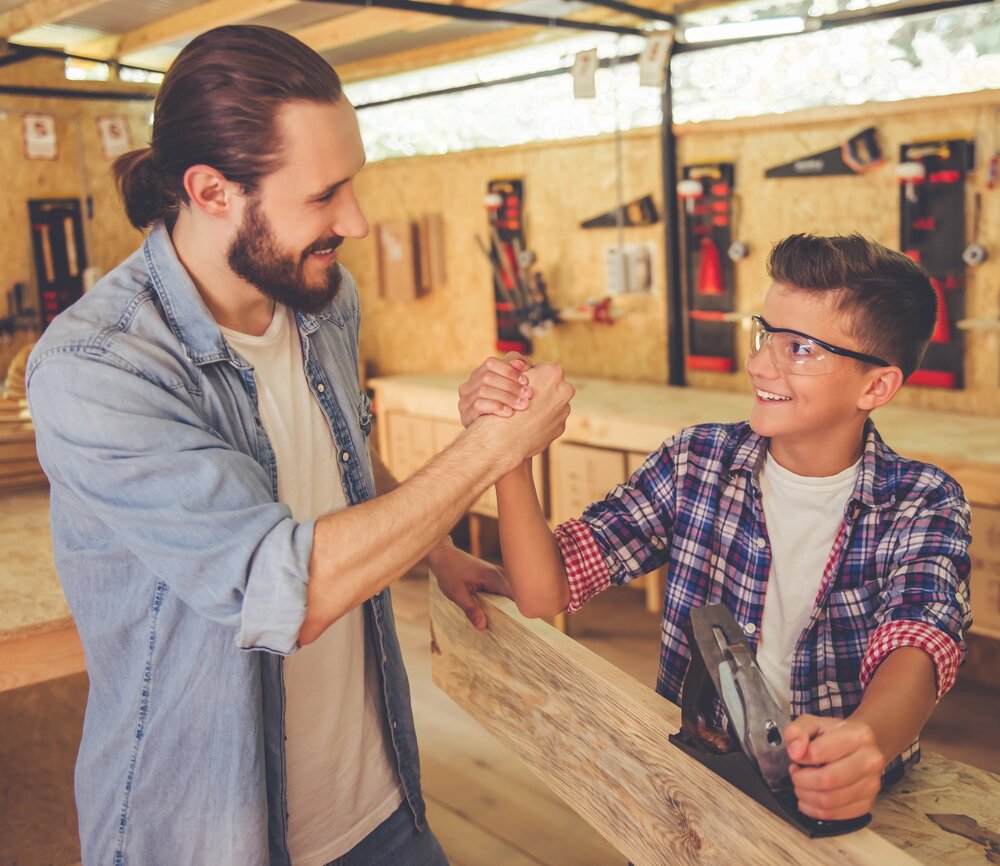 Handschlag im Familienbetrieb